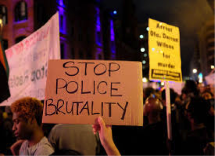 STOP POLICE BRUTALITY PROTESTERS