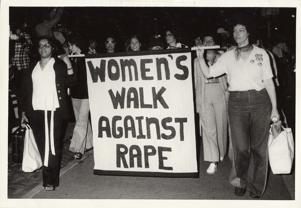 Women walk against rape
