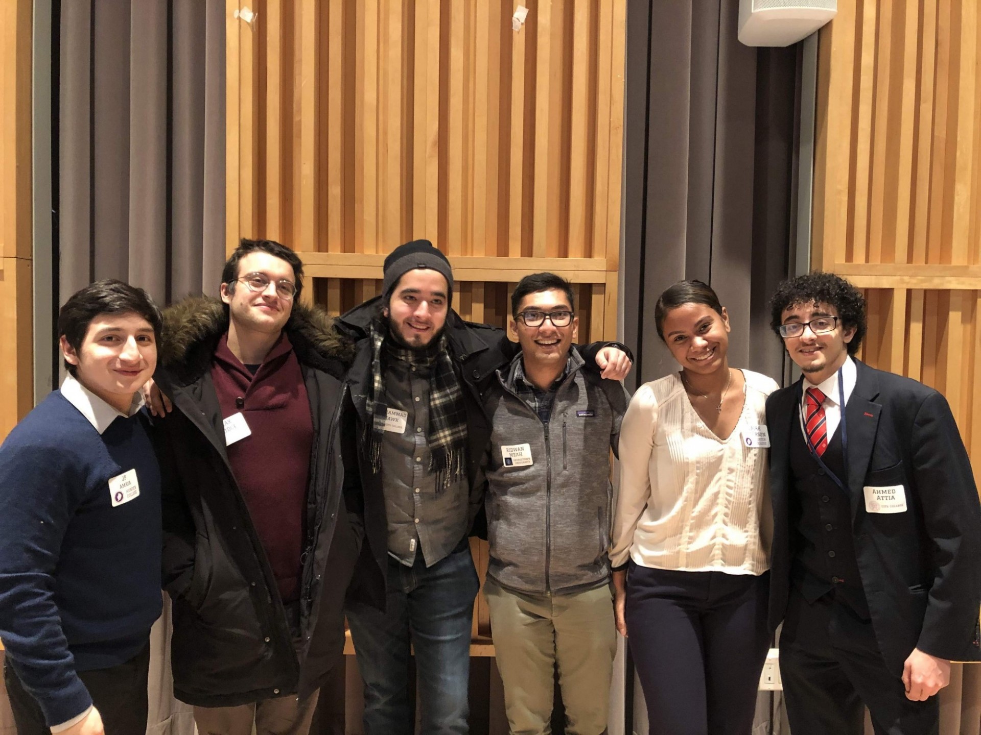 Ridwan and fellow classmates at alumni reunion dinner