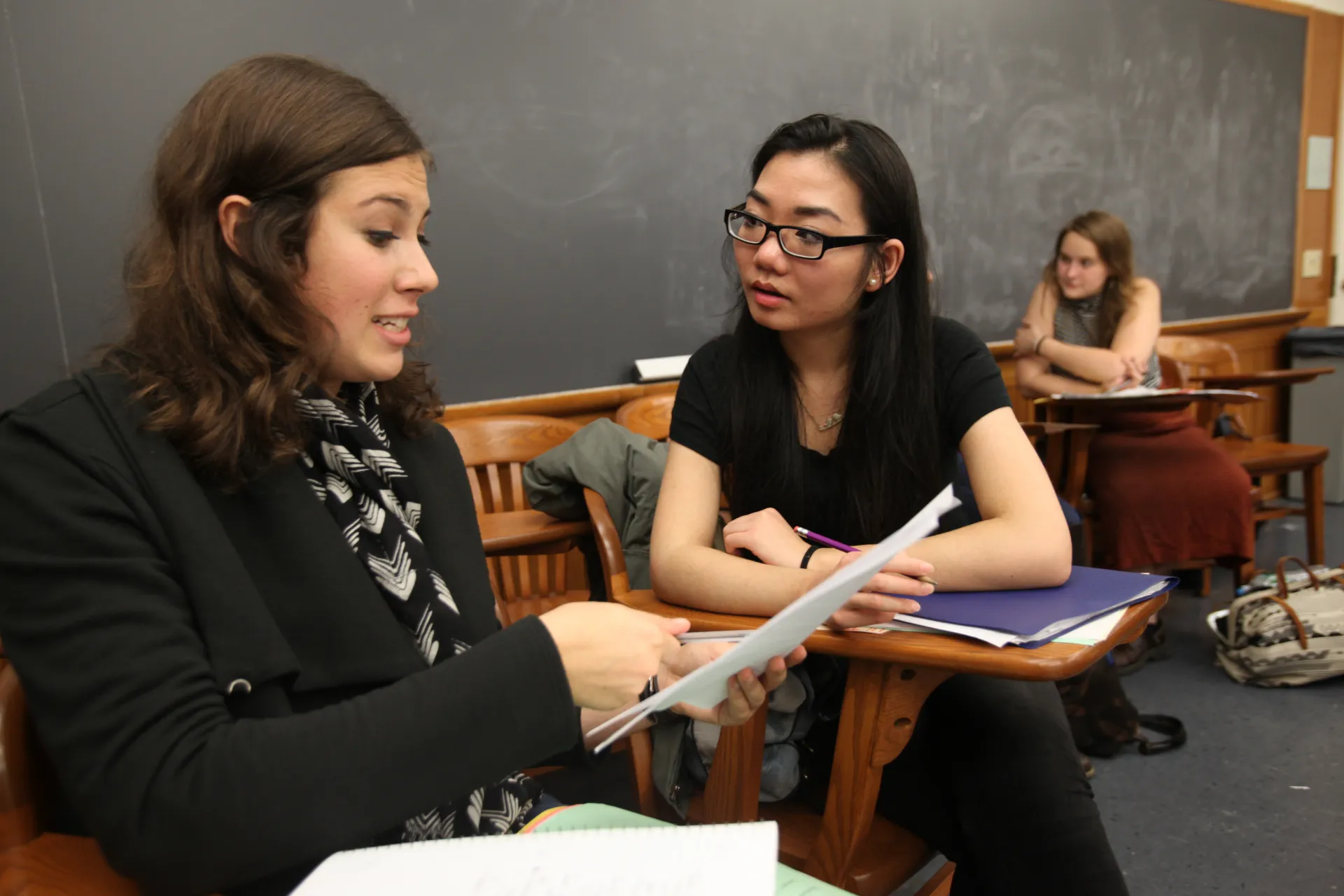 TA working with Student