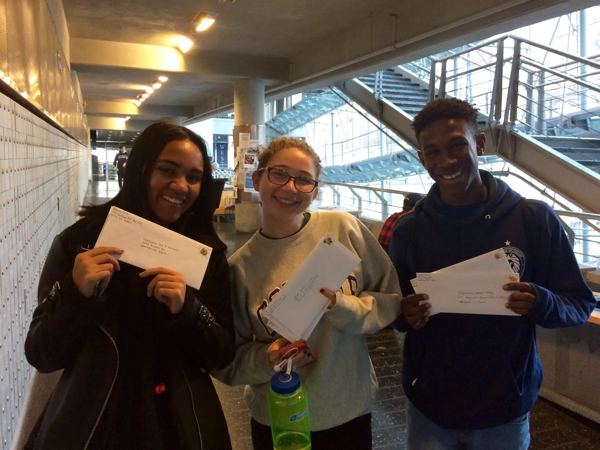 Students sending letters to their representatives