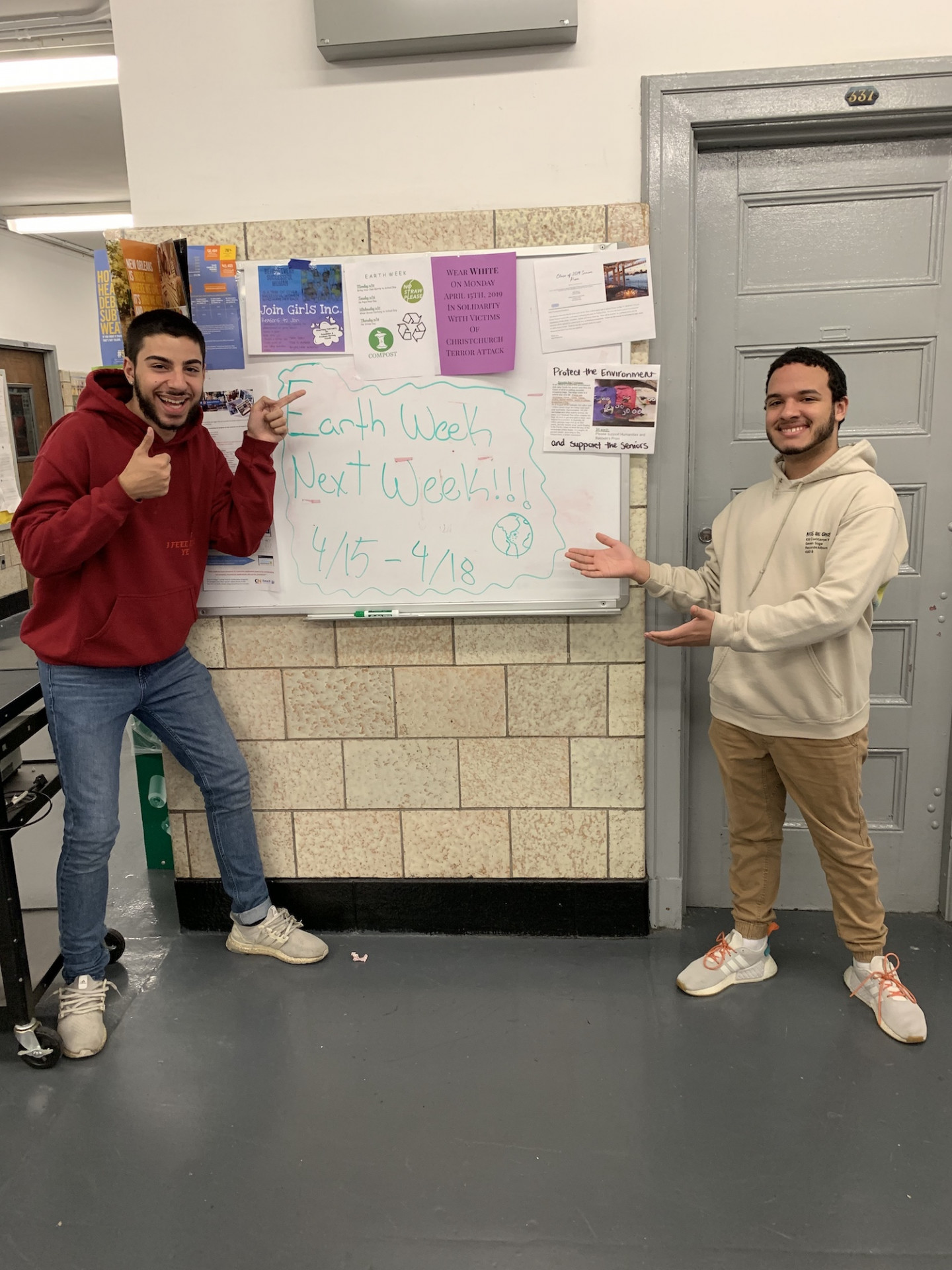 Nick and Johan at Humanities Prep
