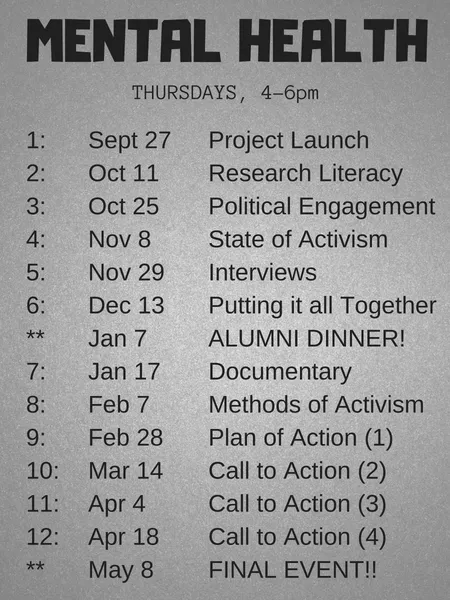 Mental Health Schedule