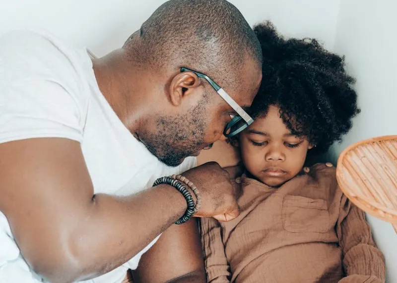 Sad Child with father