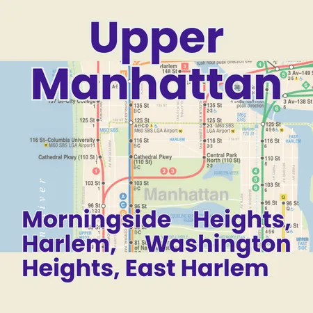 Morningside Heights, Harlem, Washington Heights, East Harlem