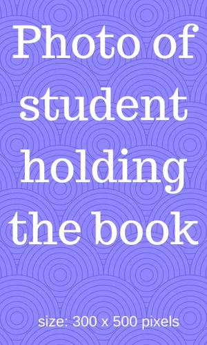 Photo of student holding the book
