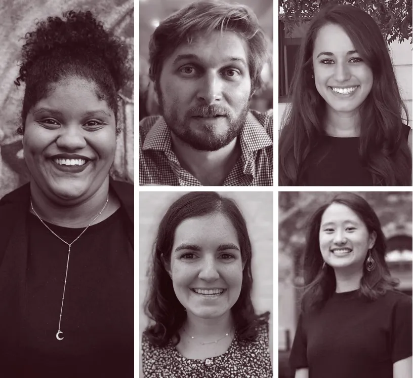 grid of five images of mentors