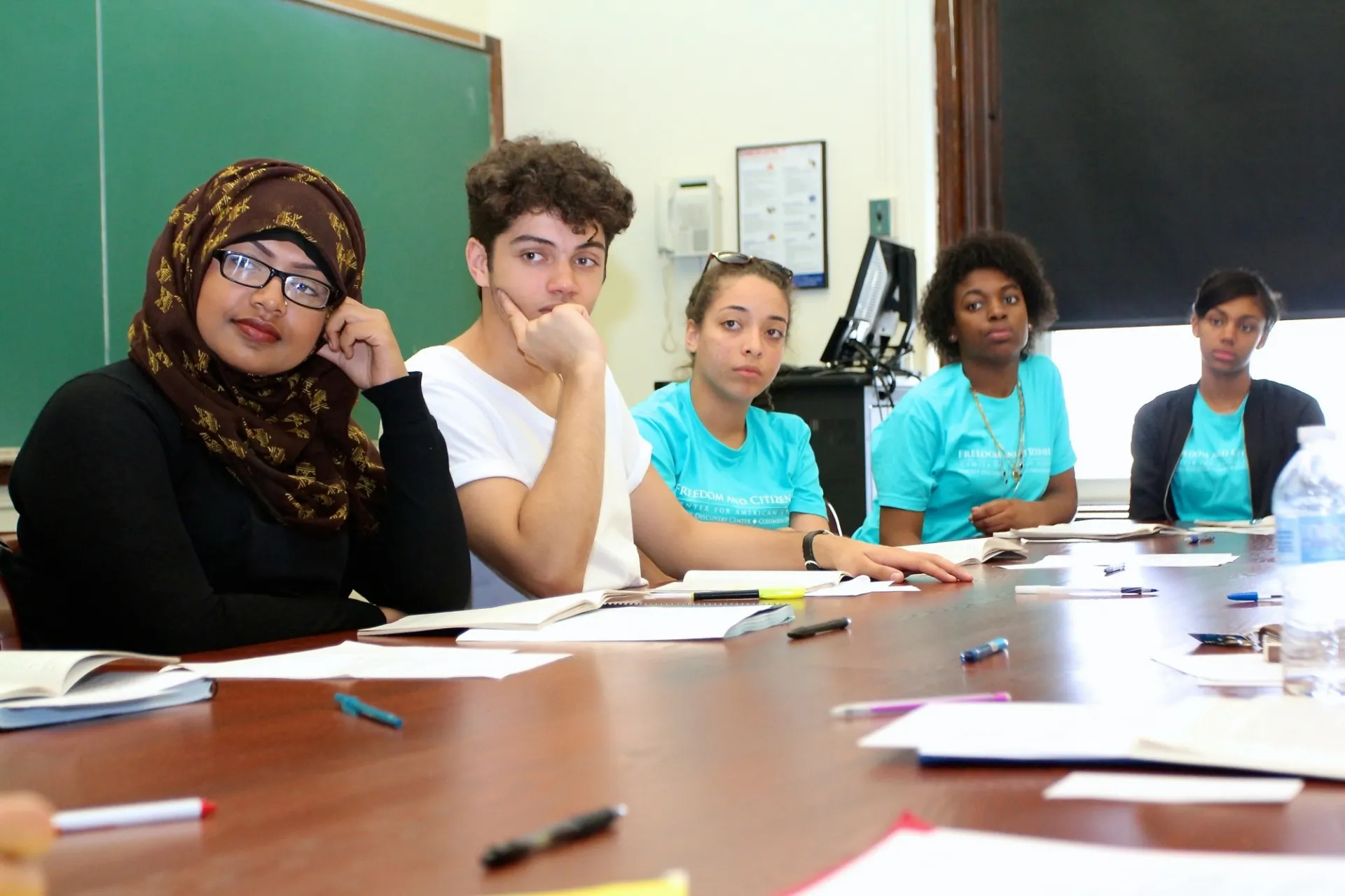 students in class