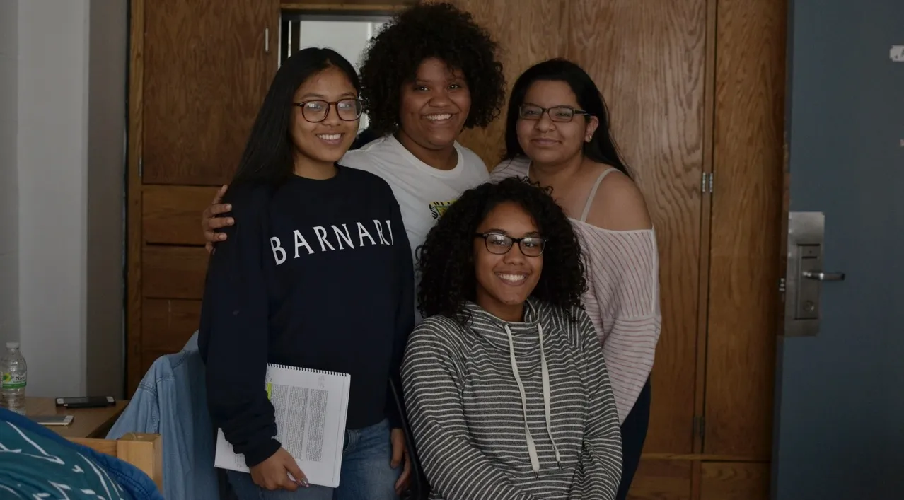 Four students in a dormitory