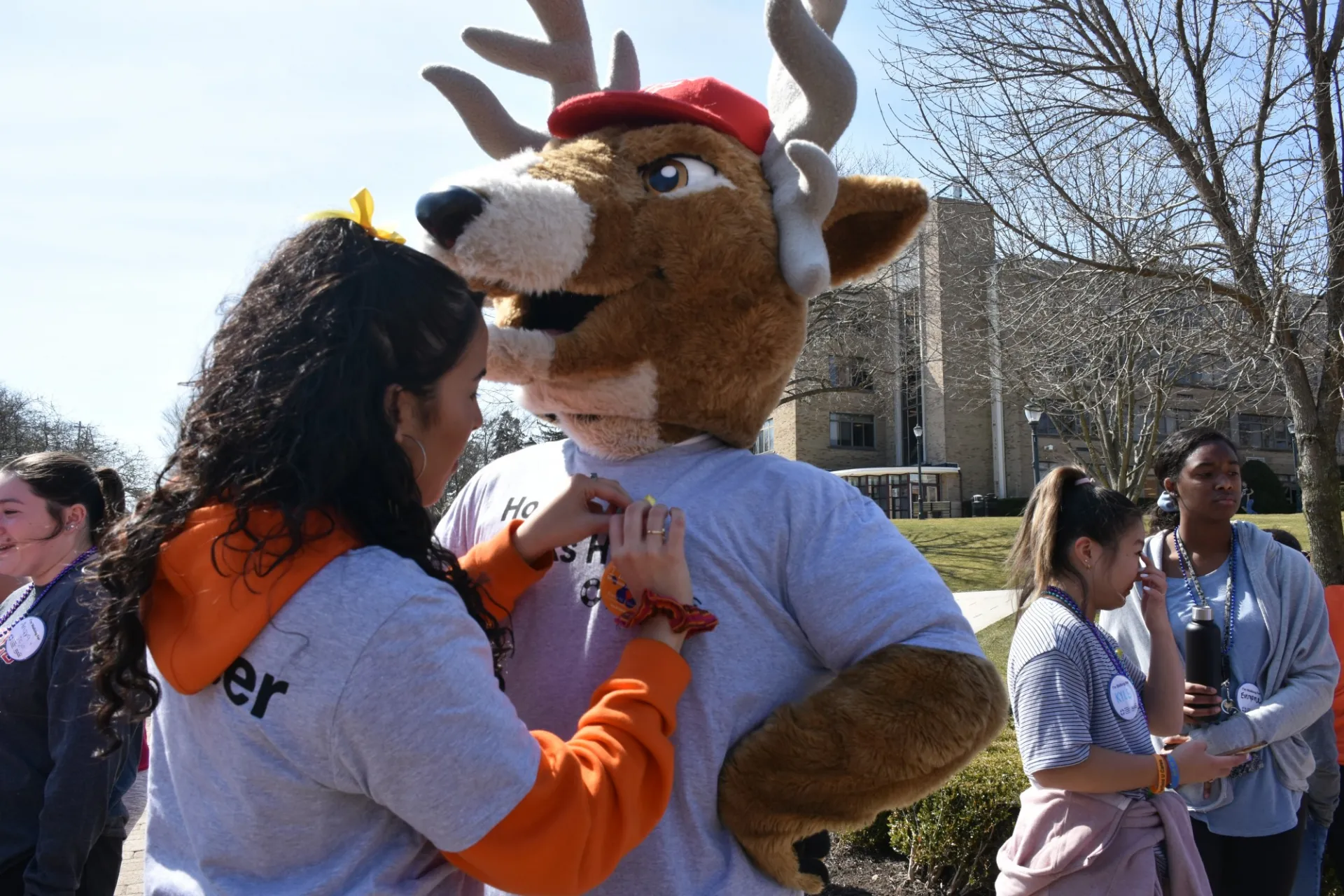 Alice with Fairfield mascot