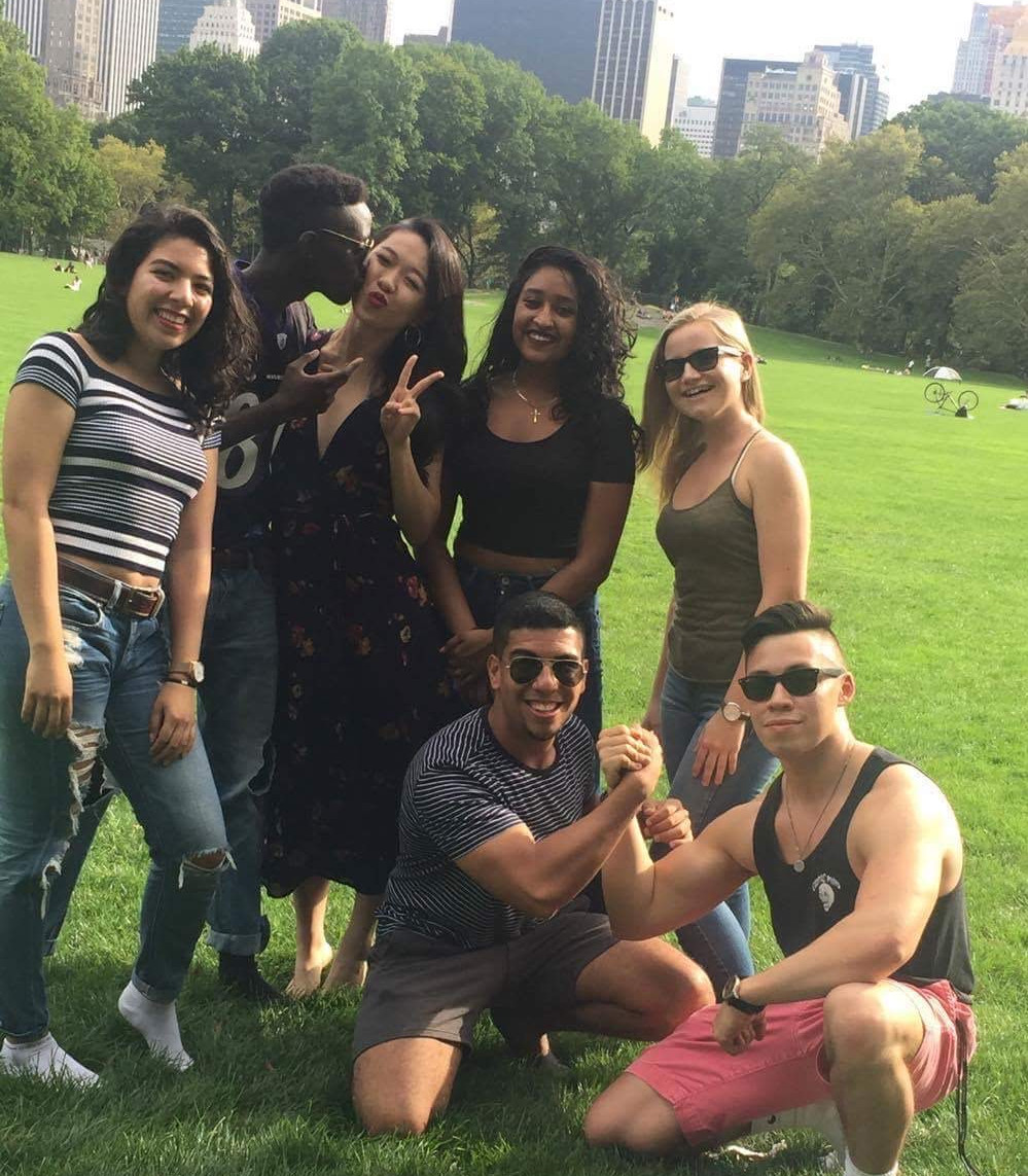 Caio with college friends in Central Park Caio with friends in central park