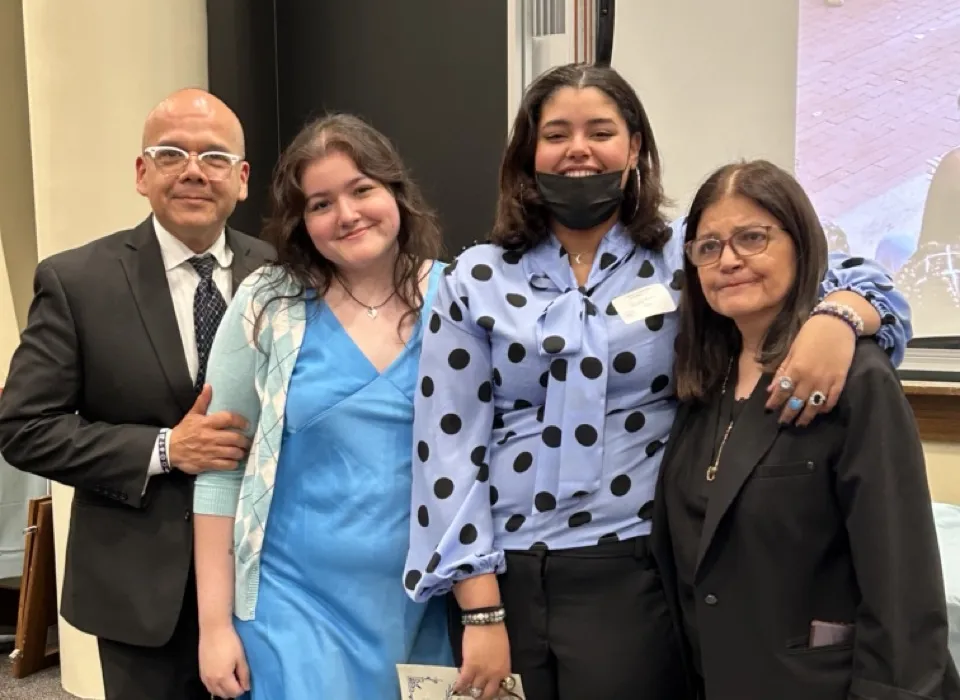 Shanthal with the Dominguez family