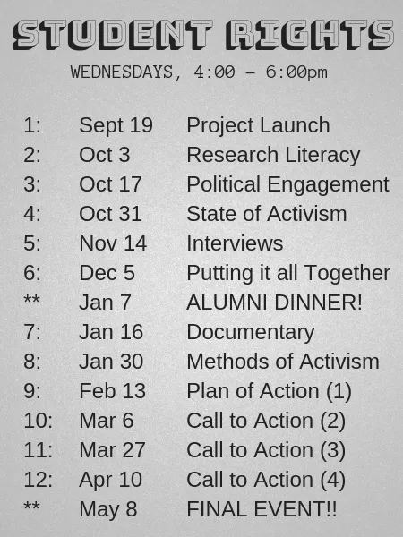 Student Rights Calendar