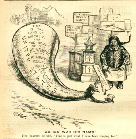 "Ah Sin Was His Name" Political Cartoon by Thomas Nast